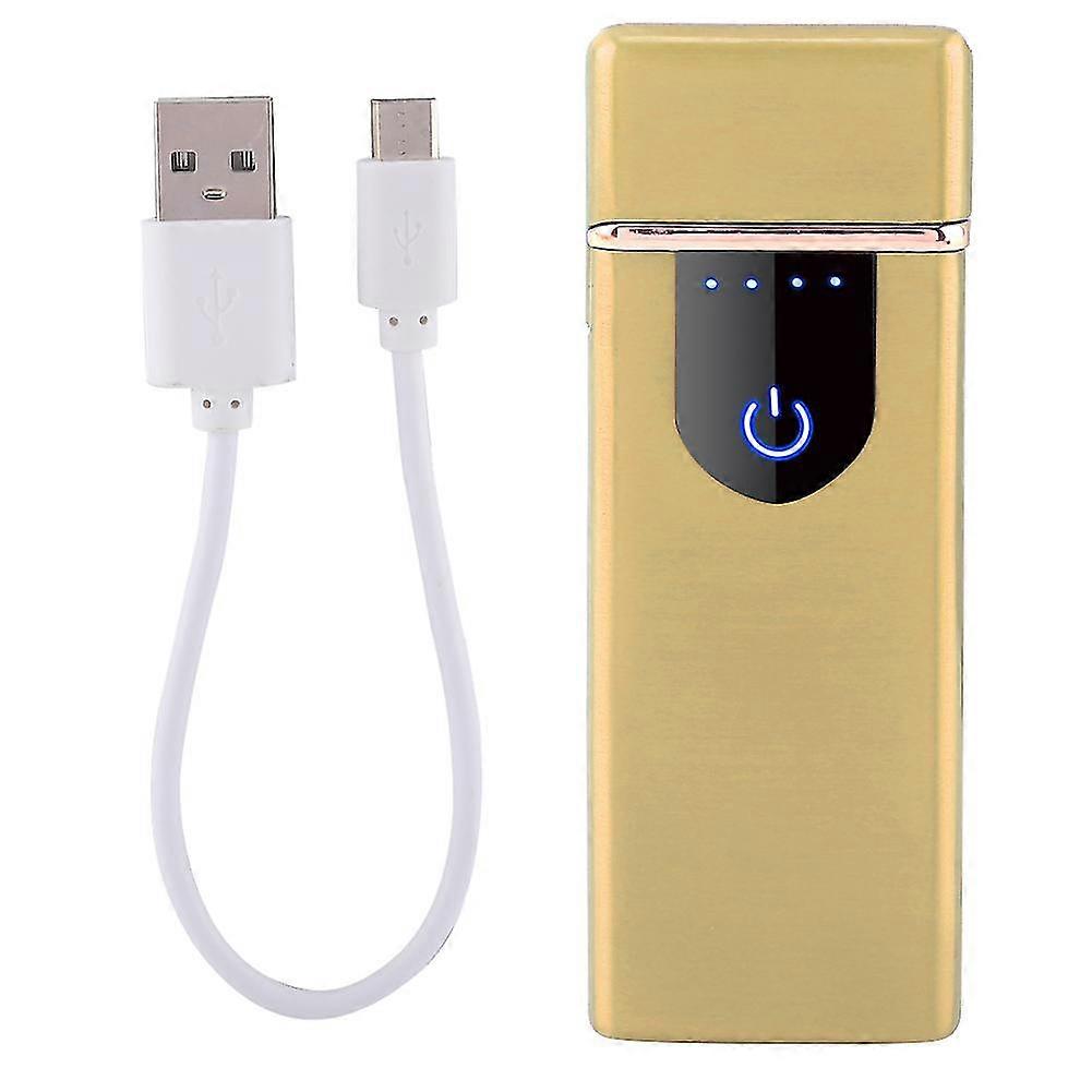 USB oppladbar elektrisk sigarettenner - lett berøringsinduksjonslighter (gullsateng)
