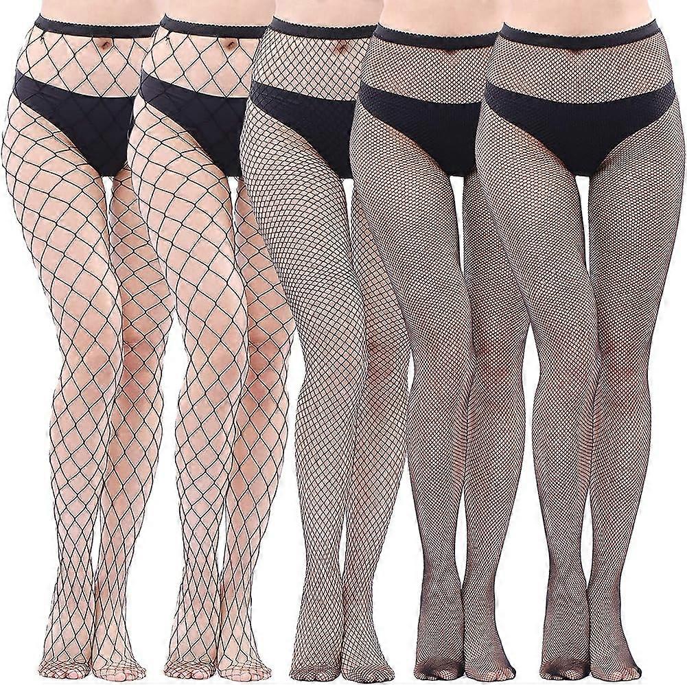 5 par Fishnets Tights Fishnet Strømper Fishnet Strømpebukse Kors netting strømper