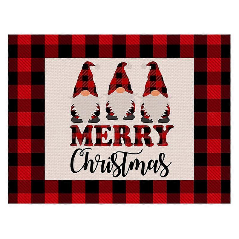 Checkered Placemat for Holiday Dining Decor