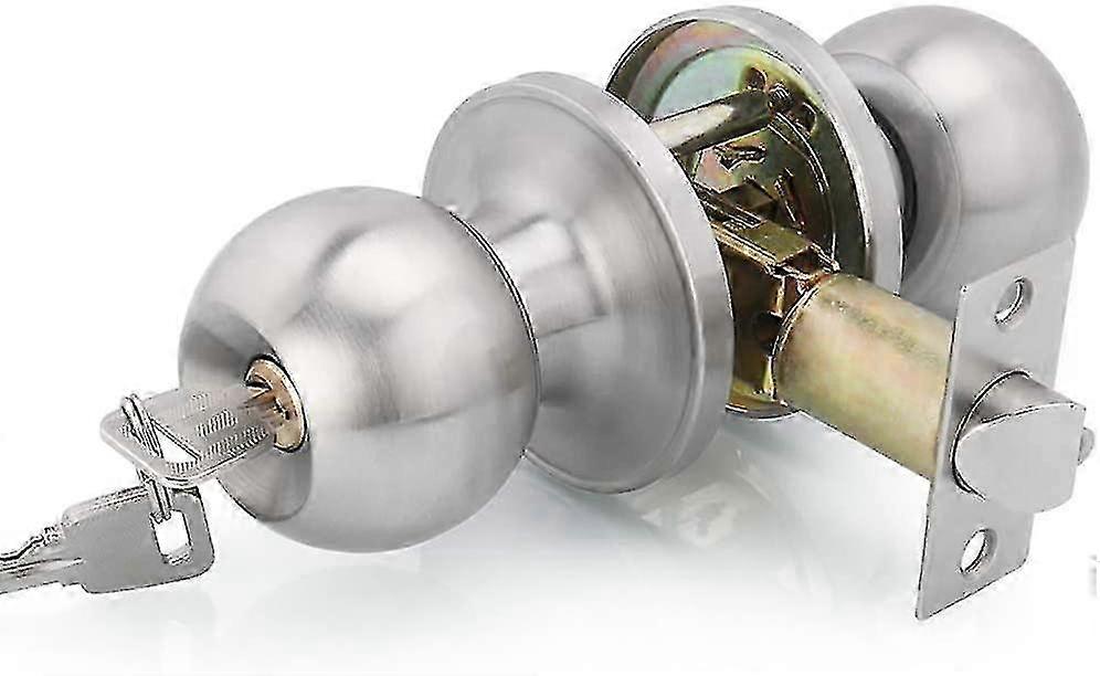 Stainless Steel Door Handle Round Type With Key