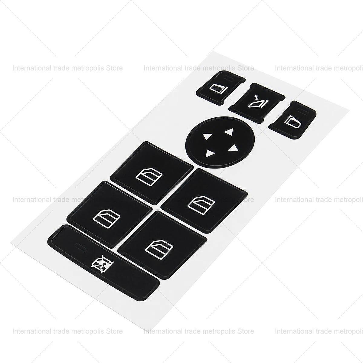 car interior decoration 1 Pcs Car Window Control Switch Button Repair Stickers Deacal For Mercedes For Benz 2007-2014 Button Repair Kit Fix Ugly Butto