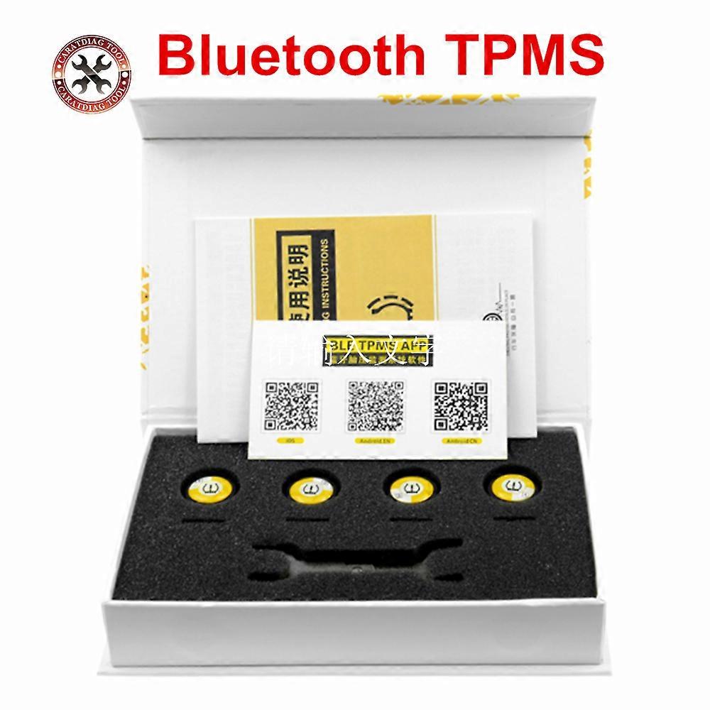 Bluetooth 4.0 TPMS for Android/IOS Real time Tire Pressure Alarm Monitor System 4 external sensors Universal For Cars