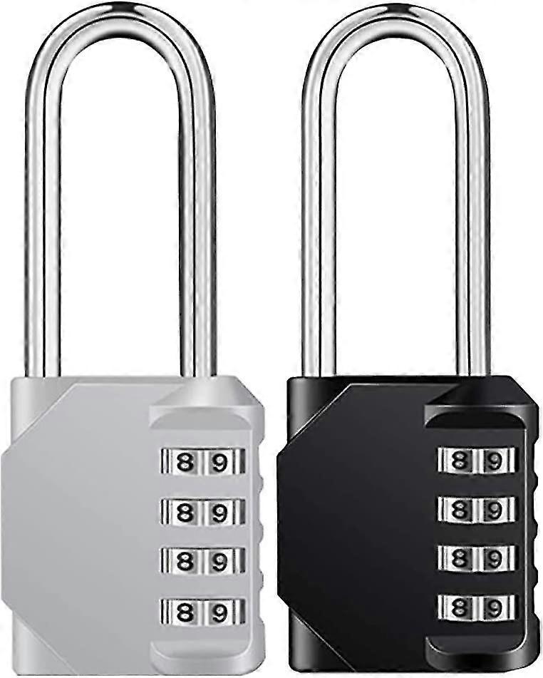Pieces Combination Padlock, Anti-rust Padlock, Steel Combination Lock, Code Padlock, 4-digit Code Lock, Suitable For Lockers, Gyms, Suitcases