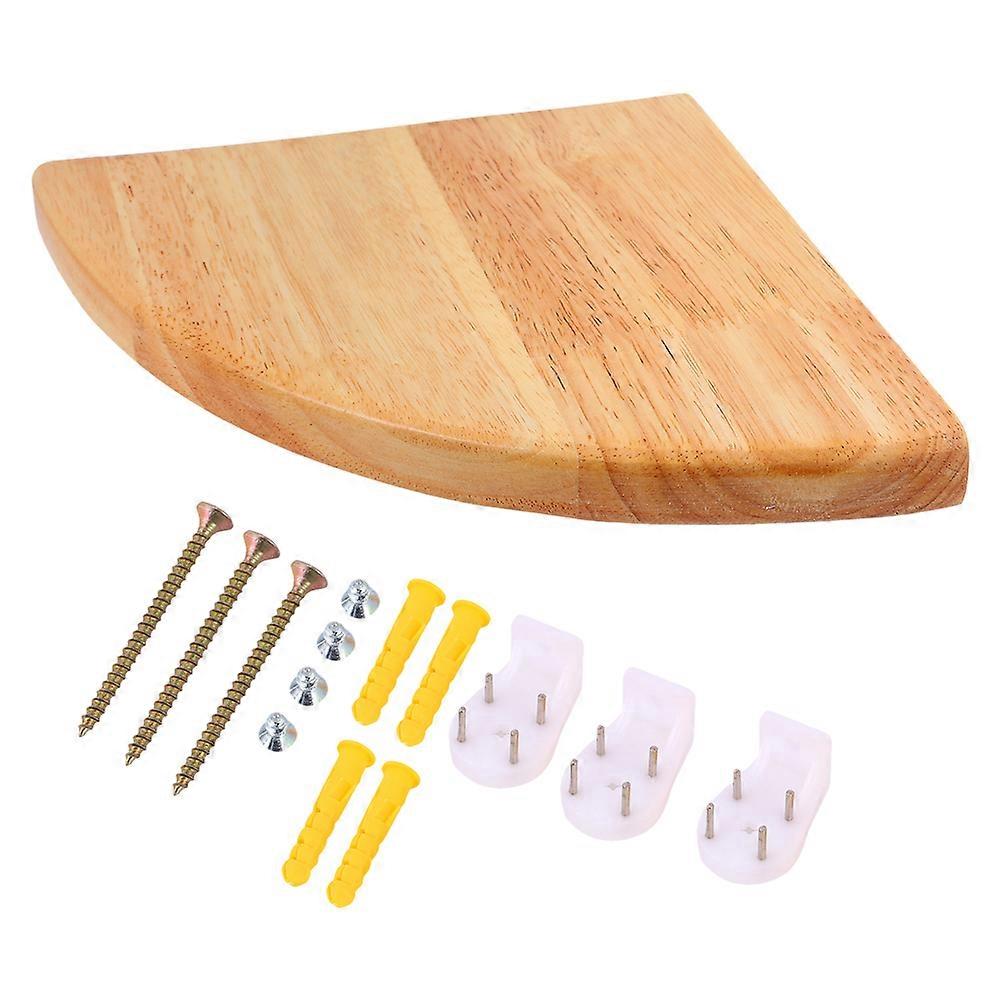 1 Set of Wood Corner Shelf Wall Mounted Bedroom Corner Storage Rack Corner Shower Shelf