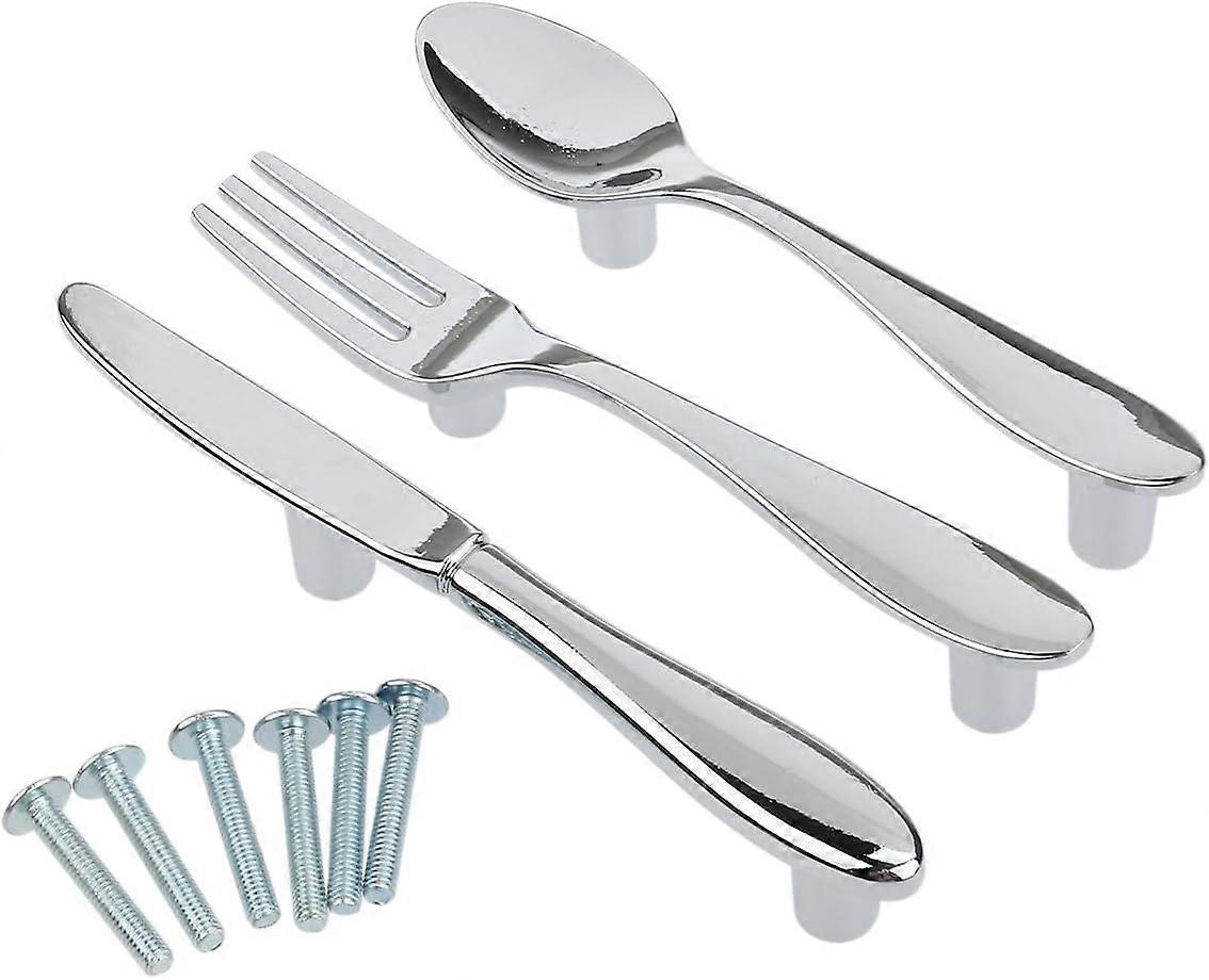 3pcs Knife Spoon Fork Kitchen Cabinet Drawer Cupboard Pull Sleeve Knobs