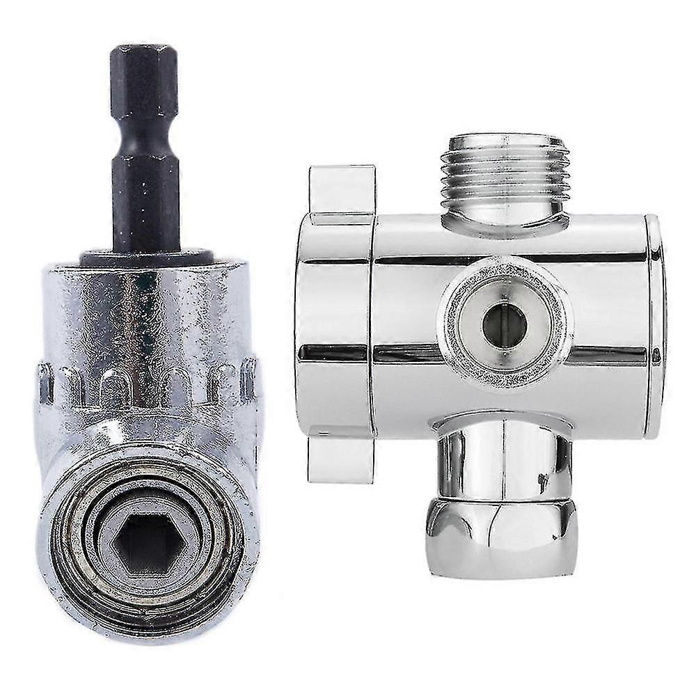 1/4 Inch Extension Hex Drill Bit Adjustable Hex Bit Angle Driver Screwdriver With 1/2 Inch 3-way -a