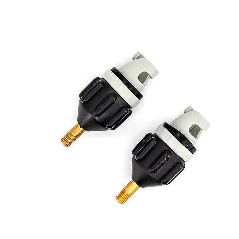 Black 2 Piece Kayak Adapter Kit, Sup Adapter Valve, Inflator Pump Converter for Canoes, Stand-Up Paddleboards