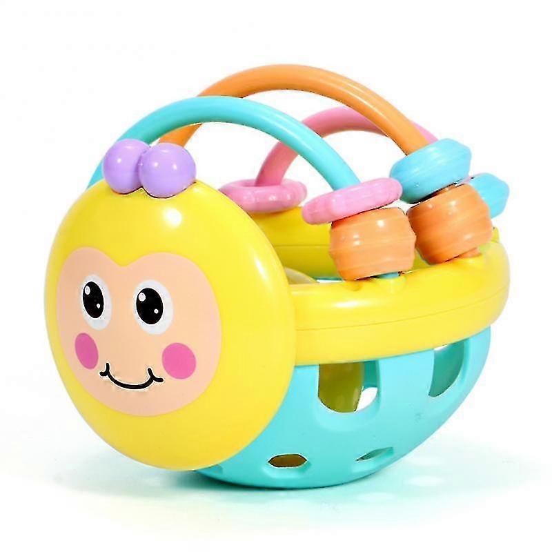 Hot Baby Rattle Toys Soft Rubber Cartoon Bee Hand Knocking Hand Bell Dumbbell Baby Early Educational
