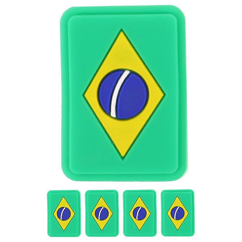 5Pcs Racket Vibration Dampeners National Flag Elements Tennis Dampeners Shocking Absorbing Tools