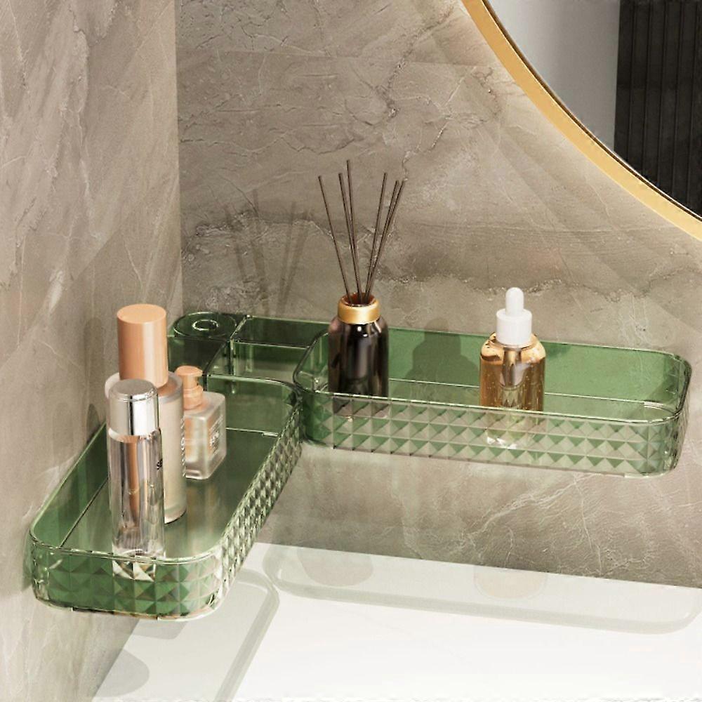 Organizer Makeup Storage Rack Plastic Bath Accessories Shower Shelf Foldable Bathroom Shelf Corner