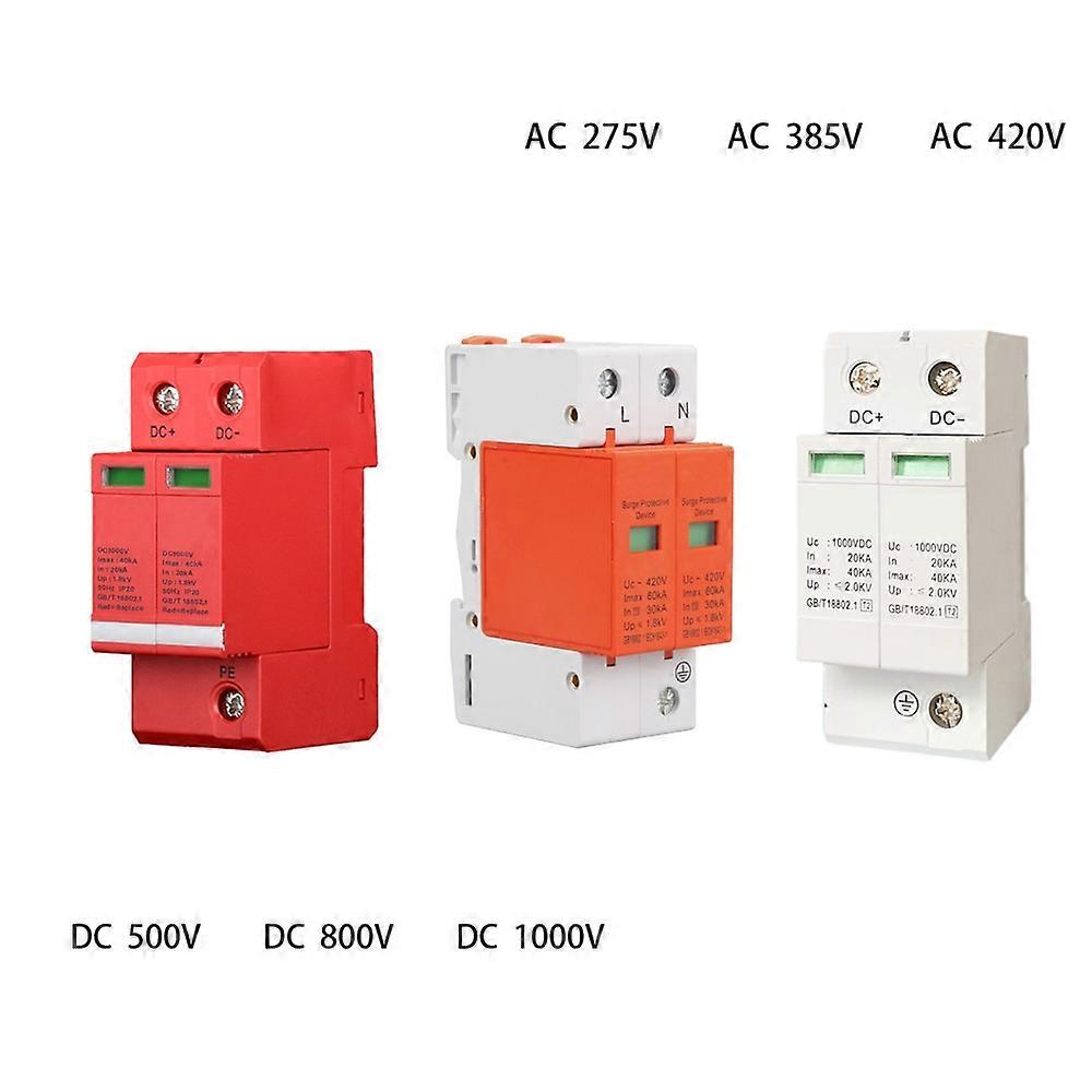 Photovoltaic Power Surge Protector Surge Protective Device SPD Arrester AC 220V 230V 380V 400V 3/4 Pole Surge voltage protection