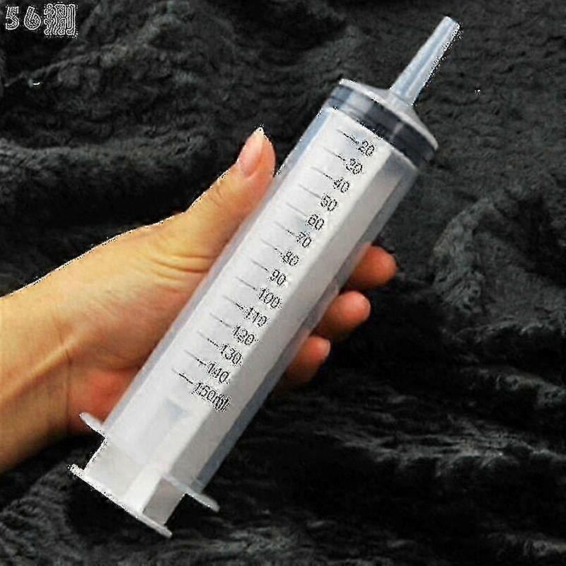 150ml Reusable Big Large Plastic Hydroponics Nutrient Measuring Syringe