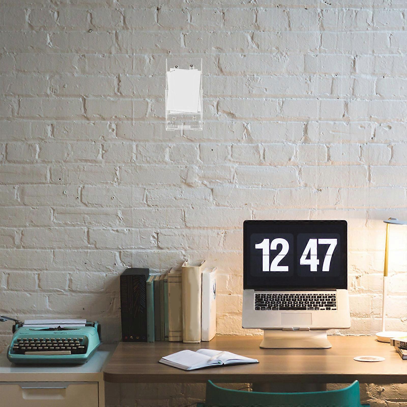 Desktop File Storage Rack Wall Mount Brochure Rack Multi-layer A6 Pamphlet Holder Office Supply