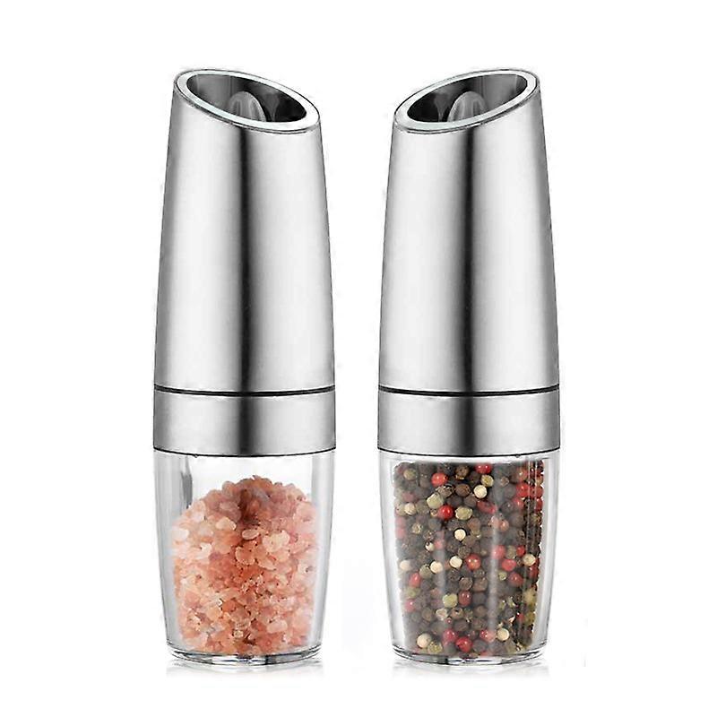 Electric Salt and Pepper Grinder Set|2PCS with Gravity Sensor, LED Light, Adjustable Coarseness