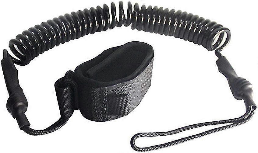Ankle Leash,  Longboard, Telescopic Elasticsurfing Foot Strap For All Types Of Surfboard (1 Piece, Black)