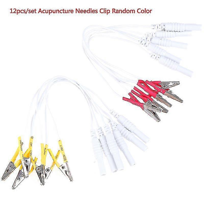 12pcs/set Alligator Clip Cable Electronic Acupuncture Treatment Instrument