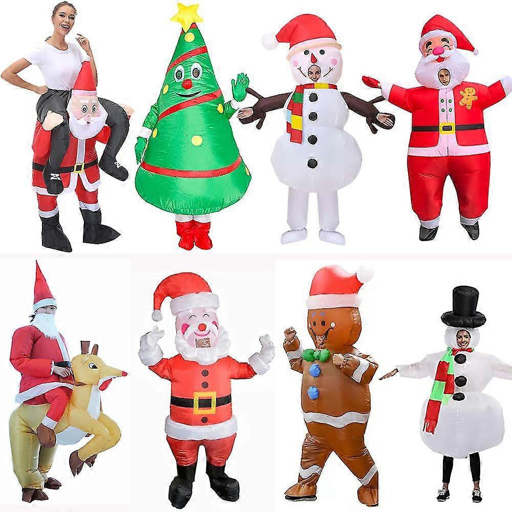 عيد الميلاد تأثيري التميمة مضحك نفخ زي سانتا كلوز عيد الميلاد شجرة رجل الثلج عيد الميلاد كرنفال حزب