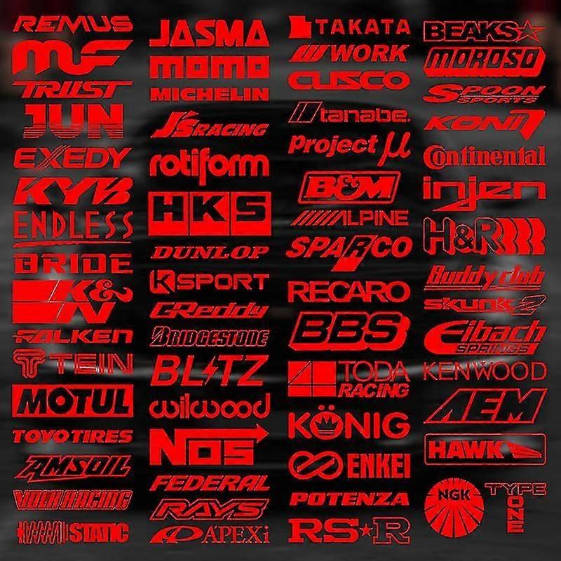 Random 15pcs Racing Sponsor Stickers And Decals For Jdm Edm Race Turbo ...