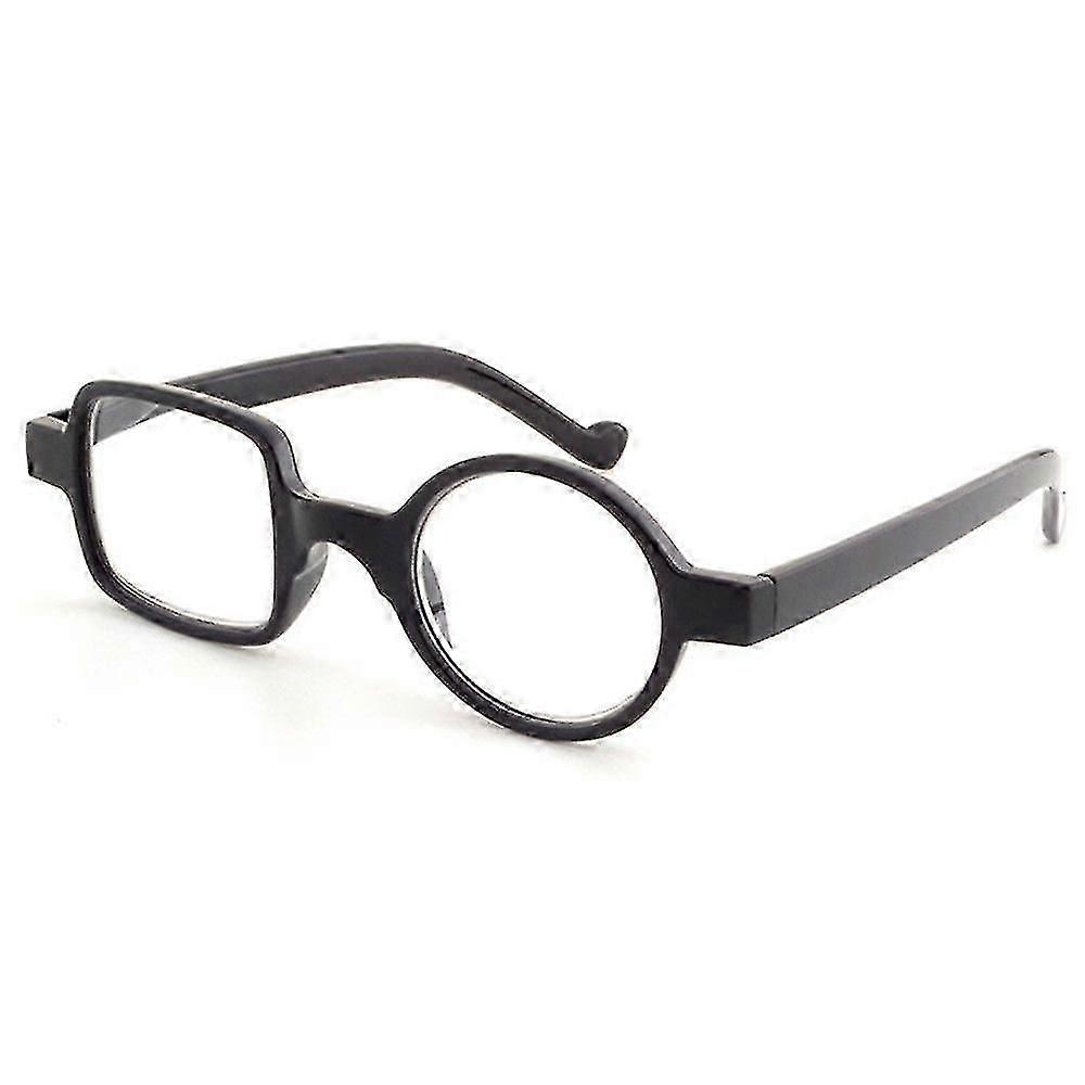 Retro Leopard Asymmetrical Roundsquare Reading Glasses Womenmen Presbyopia
