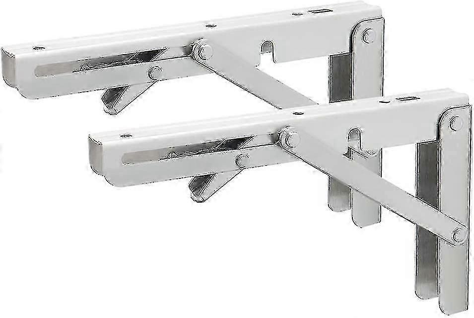 Heavy Duty Folding Shelf Bracket Set - Wall Mounted, 200mm x 2pcs