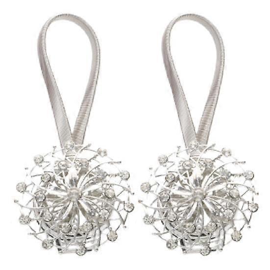 2Pcs Reliable Curtain Strap Decorative Easy Operation Ornament Elastic Rope Drape Tieback for Living Room