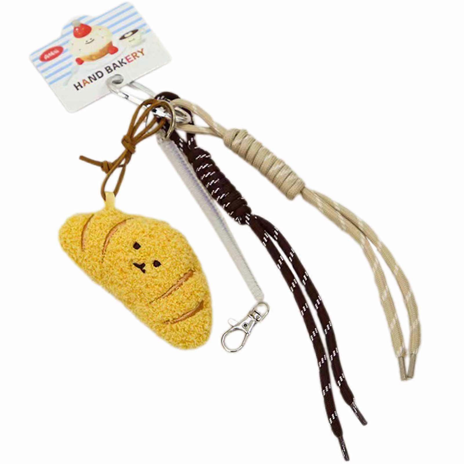Cute Cake Plush Keychains Stuffed Birthday Cake Keyrings Charm for Backpack Decor