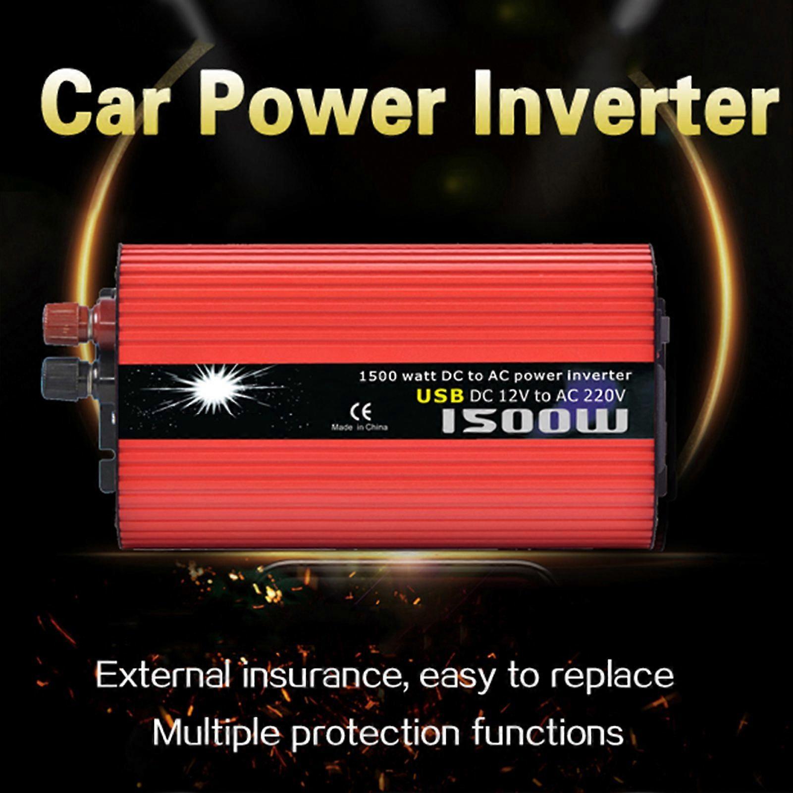 Solar Power Inverter Modified Sine Wave Power Inverter 1500W DC 12V to 100V~120V AC Power Inverter Dual USB Port for RV Car MK8309