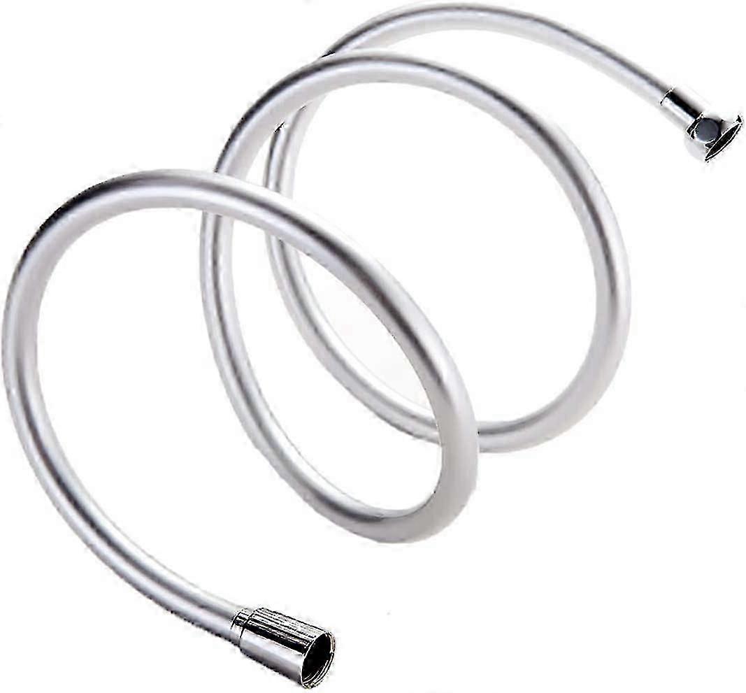 Shower Hose - 2m PVC Shower Hose Replacement, Anti-kink and Anti-twist, Chrome