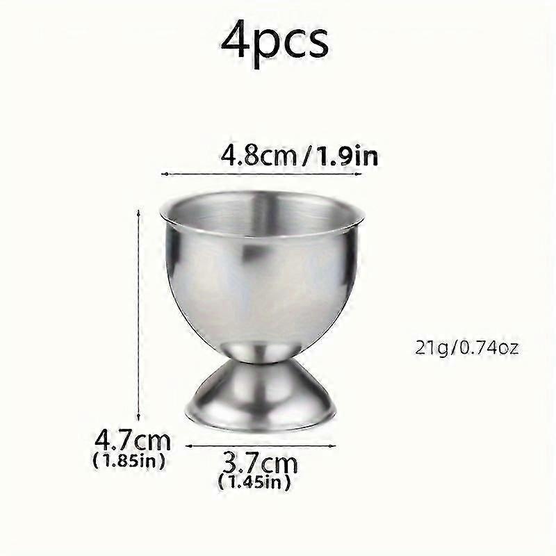 4 adet Paslanmaz Çelik Yumurta Tepsisi, Yumurta Kabı, Yumurta Tutucu, Restorana Özel Yumurta Tutucu, Küçük Şarap Kupası, Haşlanma Önleyici Yumurta Kabı, Yumurta Tutucu, Buğulanmış Yumurta Yuvası