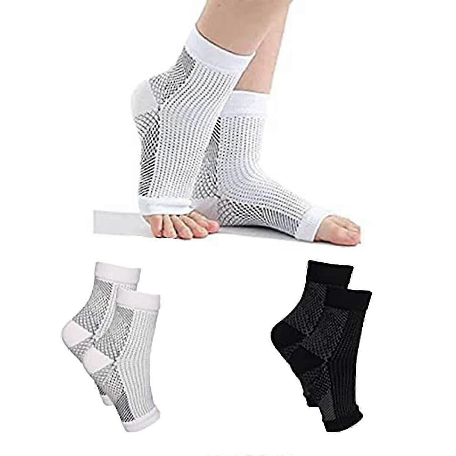 أزواج من جوارب ضغط العظام Tieberg ، جوارب ضغط العظام ، جوارب تقويم العظام (أبيض وأسود)