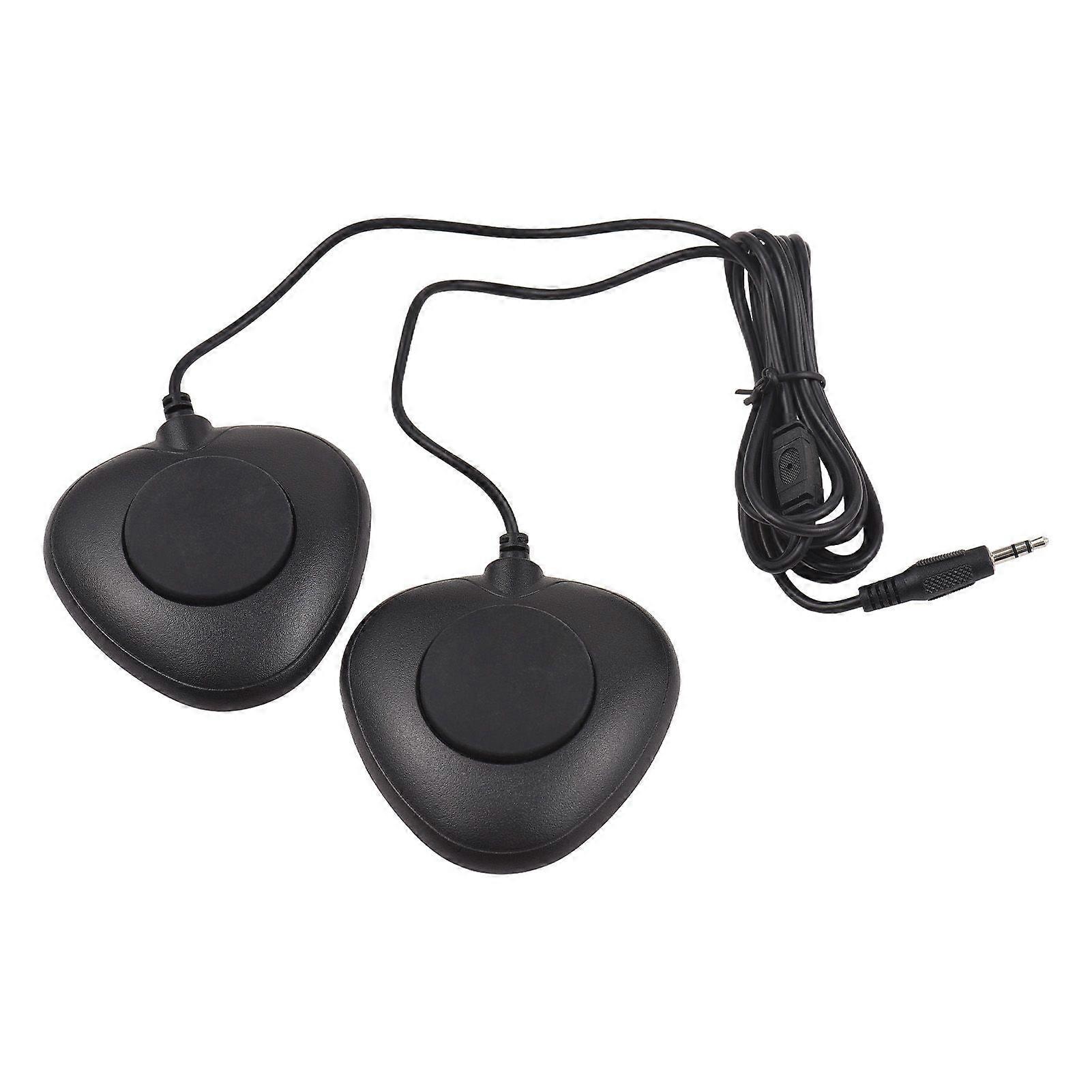 3.5mm Interface Compact Sustain Pedal Dual Pedal Bottom Anti-slip Silent for Musical Instruments Portable Folding Piano Electronic Keyboard Electronic