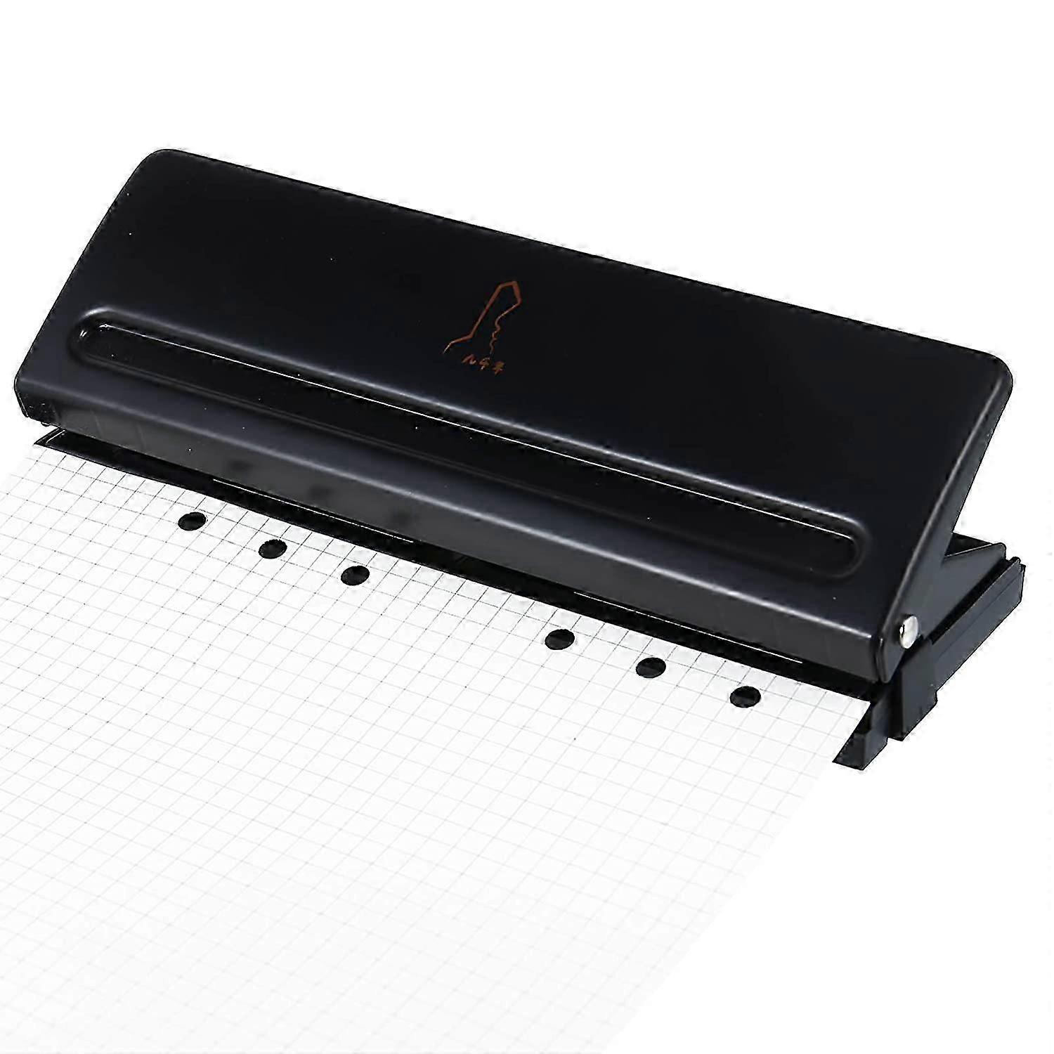 6-Hole Desktop Puncher,a5 ring binder hole punch adjustable Spacing organiser ring binder