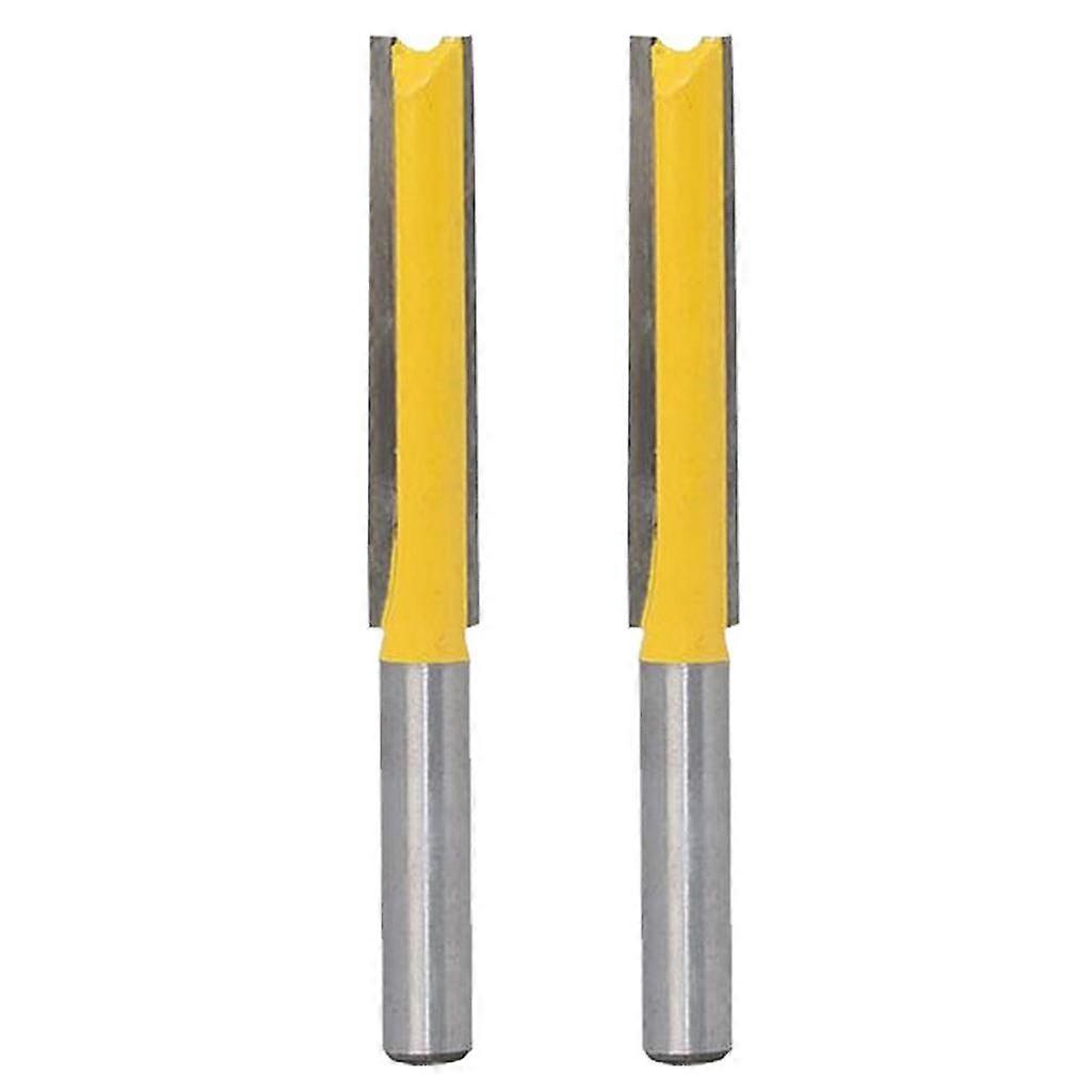 2x 8mm Shank 2" Straight Router Bit 2 Flutes Flush Trim Router Cutter Bit