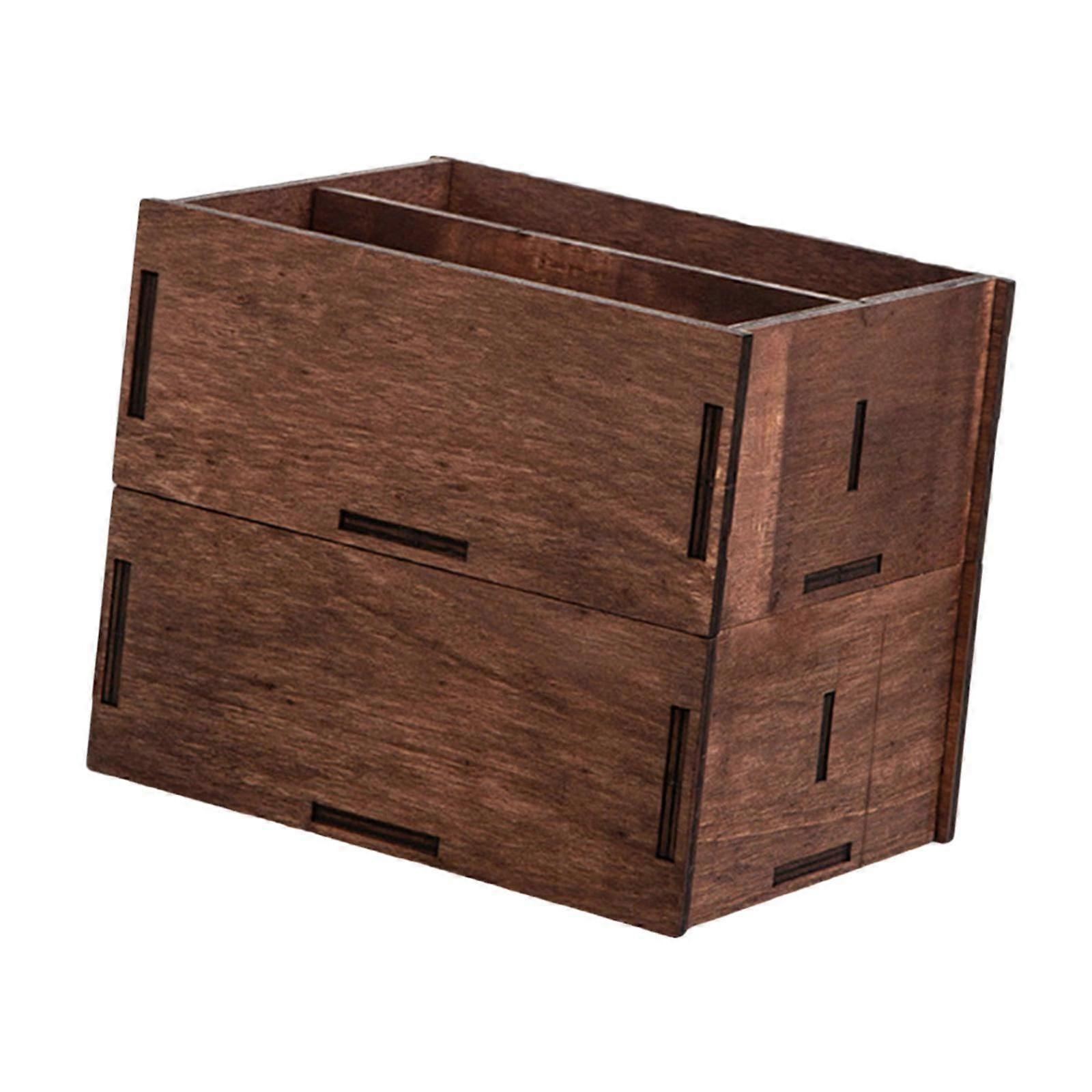 Desk Organizer Portable Remote Control Holder for Office Living Room Dresser 2 Layers No Handle