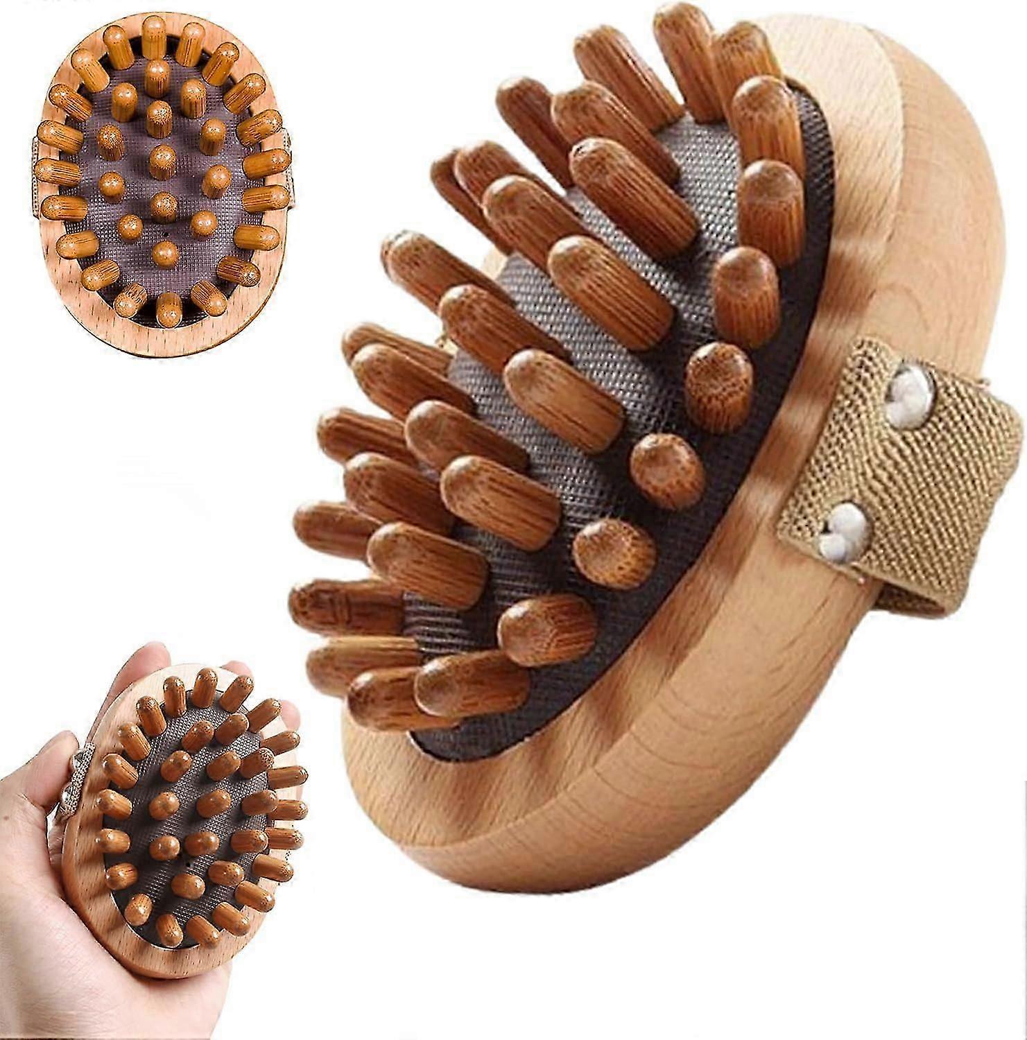 מברשת לחץ מרידיאן מעולה, מברשת גוף לעיסוי עץ כף יד, מברשת גוף עיסוי עץ למעסה מסיר צלוליטיס