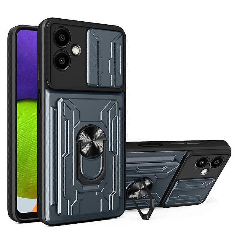 Sliding Camshield TPU+PC Phone Case with Card Slot