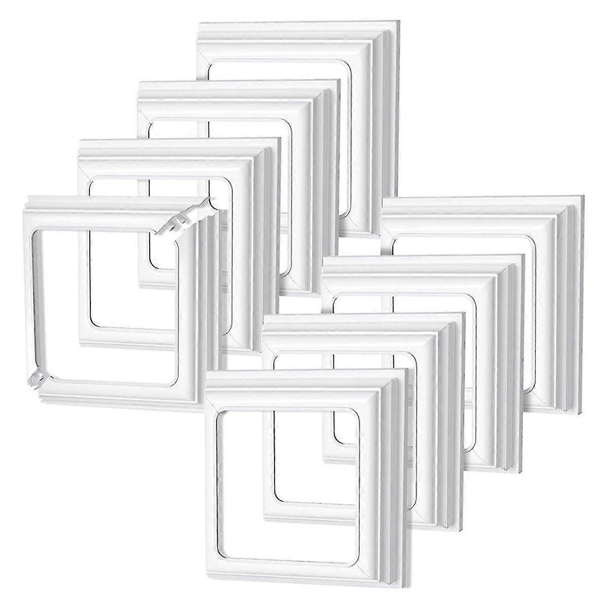 4x4inch Vinyl Post Skirt Post Base Cover Column Wraps for Porch Deck Post Base Vinyl Post Sleeve Post Trim (8 Pcs)