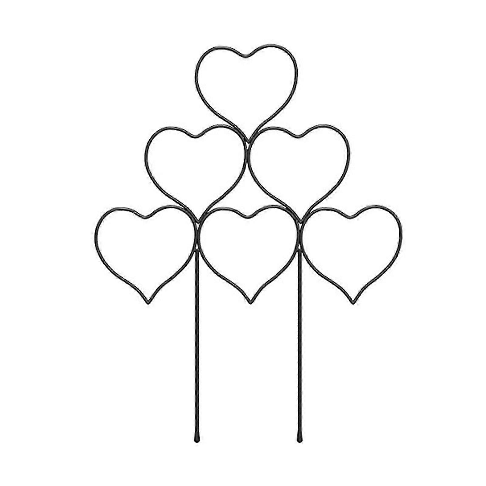 Σχήμα καρδιάς Iron Plant Trellis Black, ιδανικό για αμπέλια