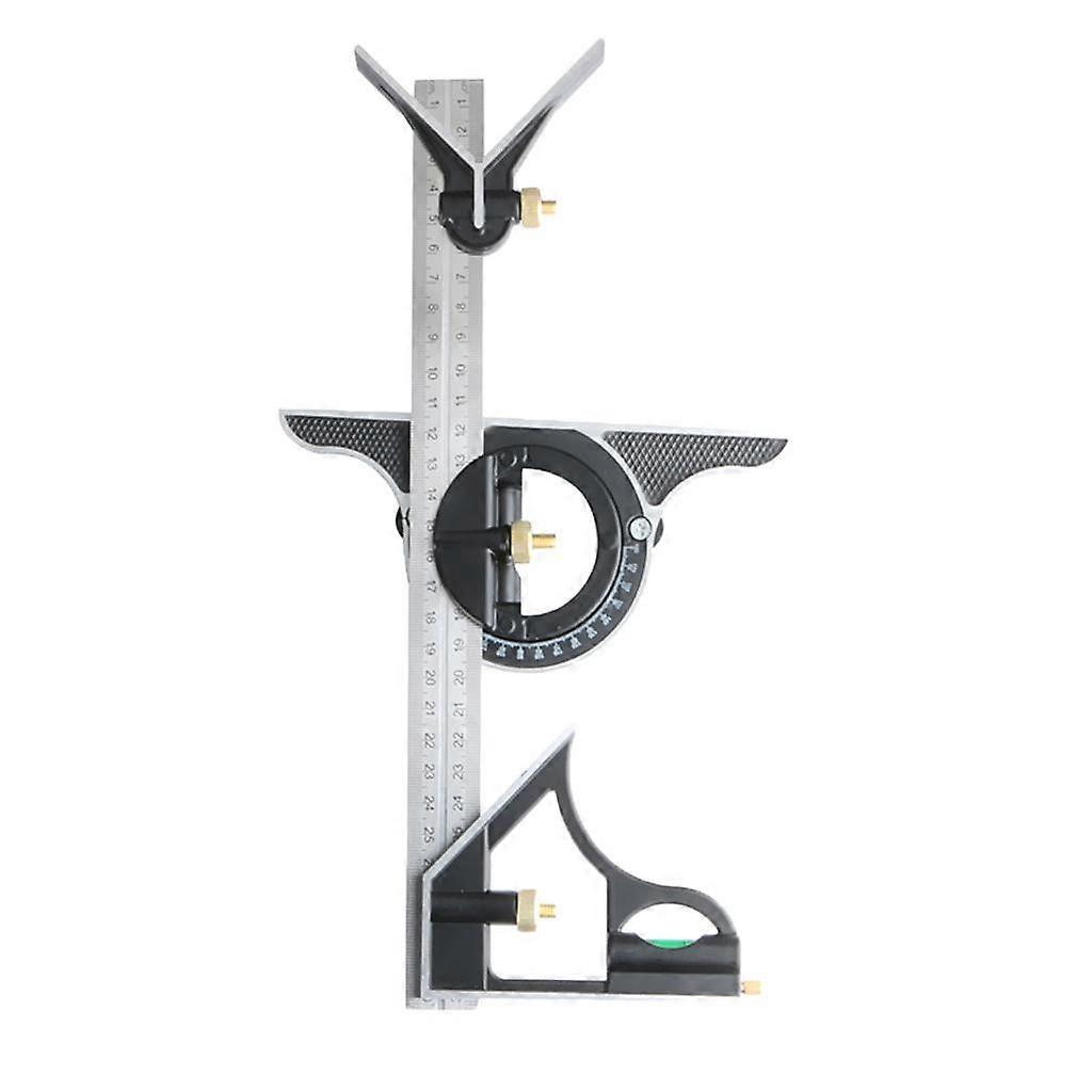 12 Inch Metal Combination Square Ruler Adjustable Angle Measuring Ruler