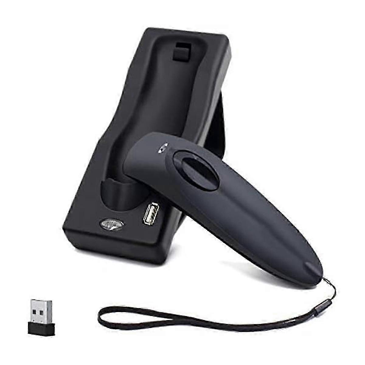 Scanner di codici a barre wireless Bluetooth Scanner di codici a barre USB portatile con base di ricarica con vibrazione