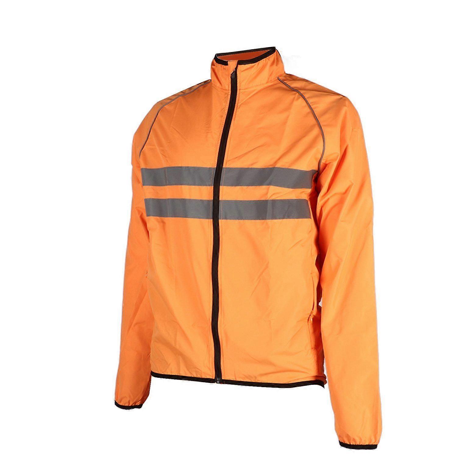 Reflective Orange Cycling Jacket - High Visibility Cycling Coat