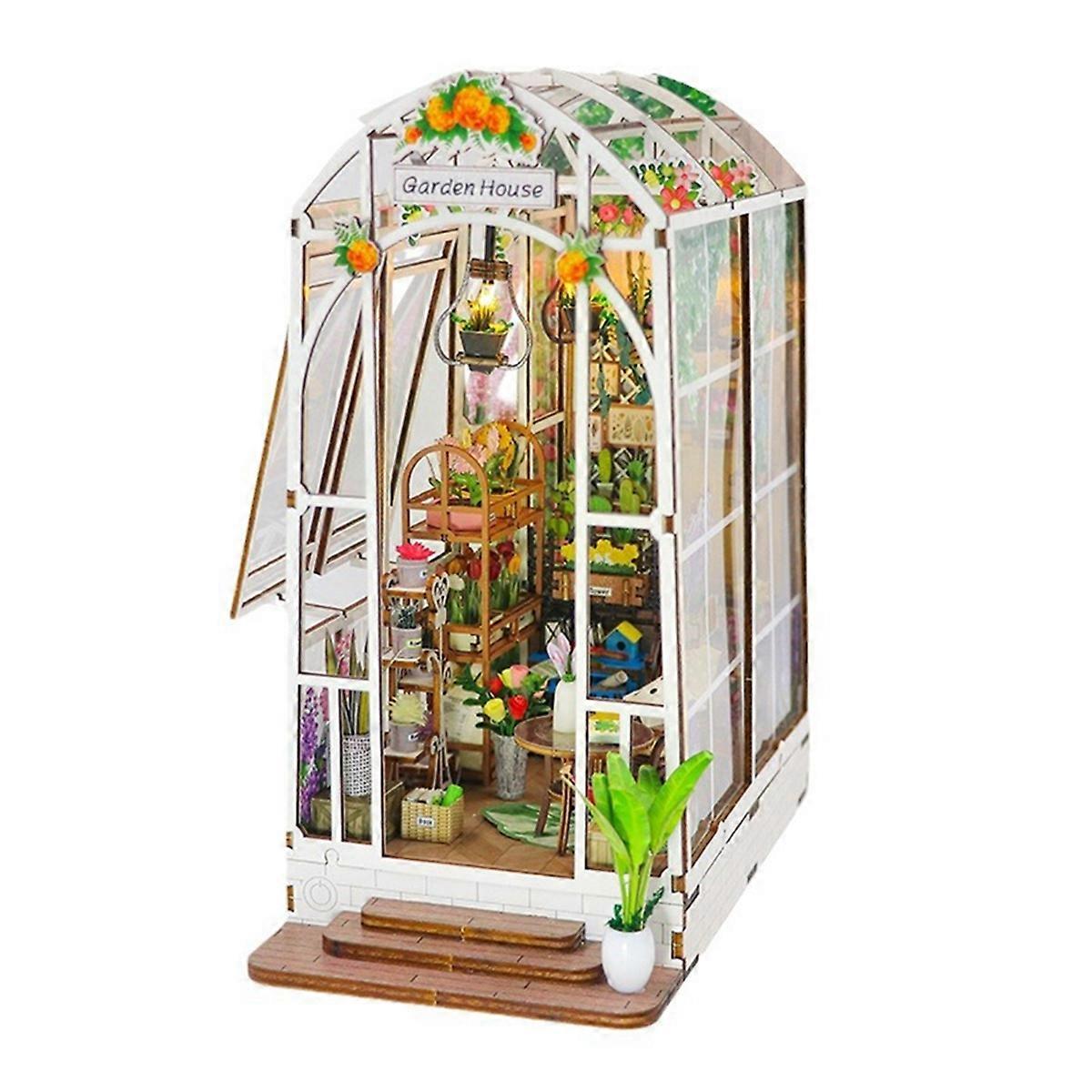 Book Nook Kit DIY Miniature House with LED Light Booknook Bookshelf