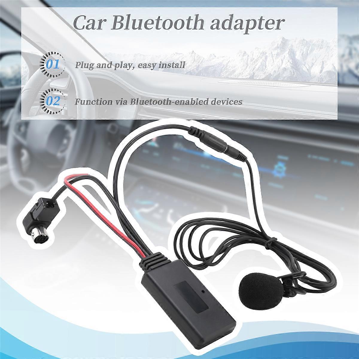 Car Bluetooth AUX Adapter Audio Phone Call Handsfree Microphone