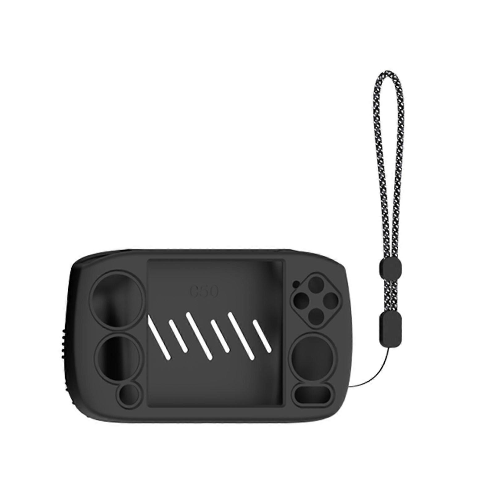 Gamepad Dustproof Housing with Lanyard Silicone Protector Cover for RG CubeXX Scratchproof Game Console Protective Case Black