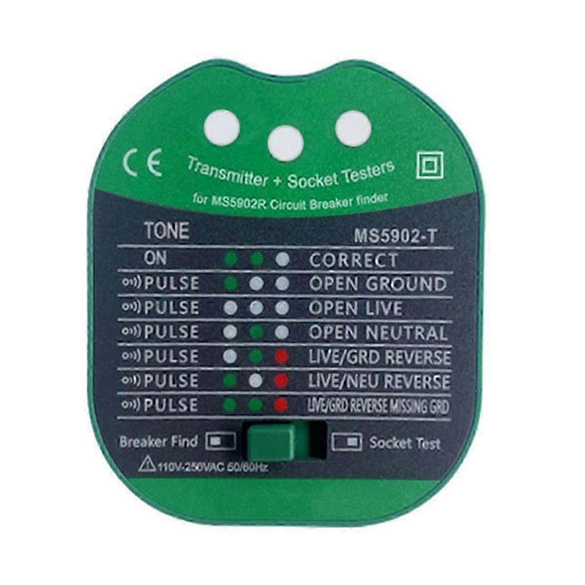 MS5902R Circuit Breaker Finder Automatic Fuse Socket Tester Wire Short Circuit Fuse Detector Discri