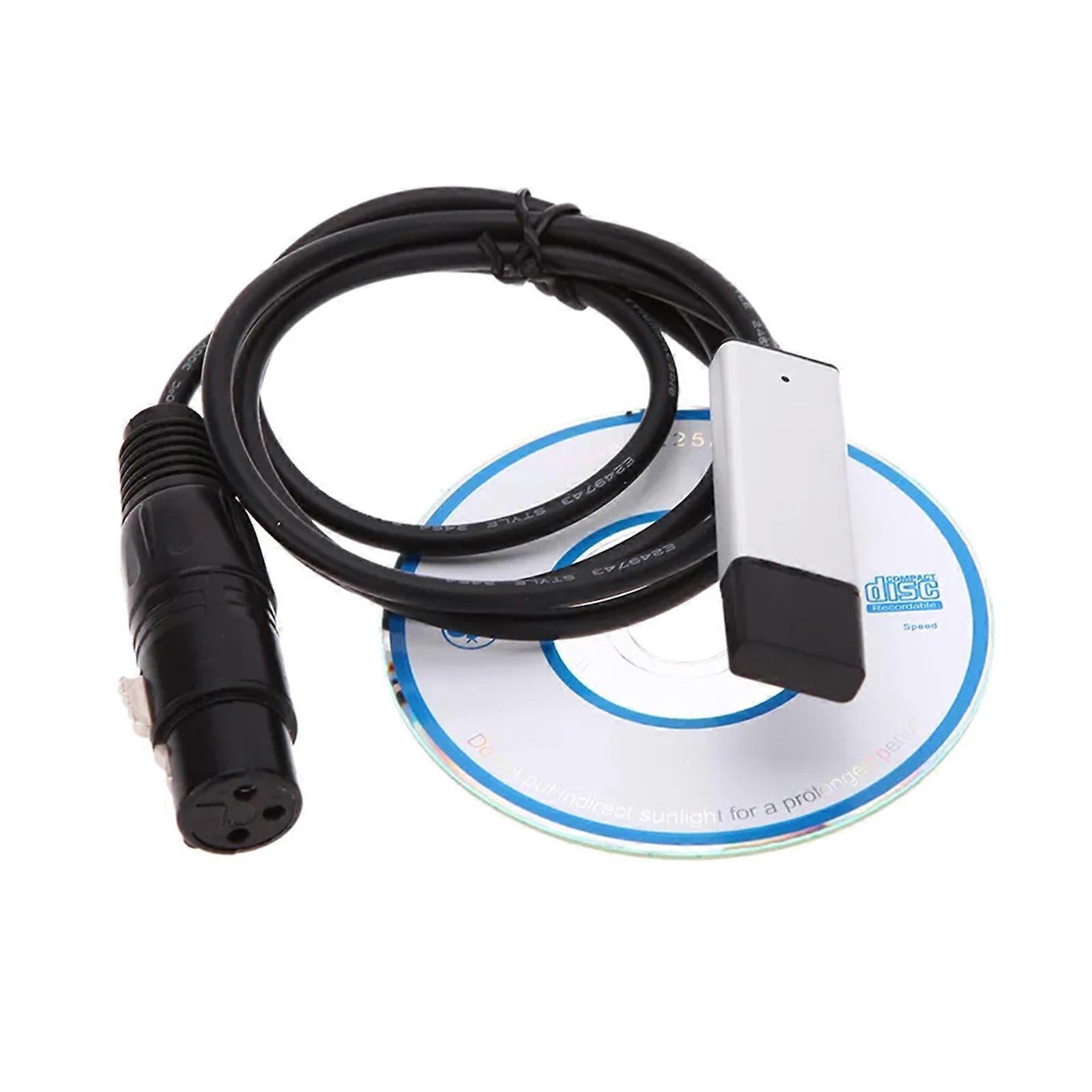 USB DMX512 Interface Adapter Connect Your Computer to Stage Lighting Controller Cord Compatiblewith Multiple Platforms