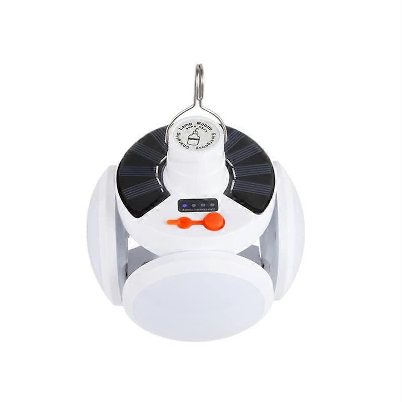 Solar -powered camp lights, foldable portable tent lights, charger multifunctional Emergency bulb LED
