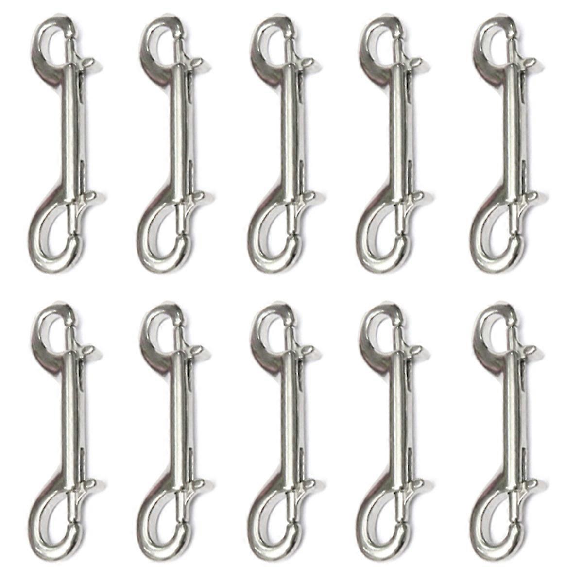 Double Ended Bolt Snap Hook, 10 Pack 3-1/2 Inch Double End for Diving