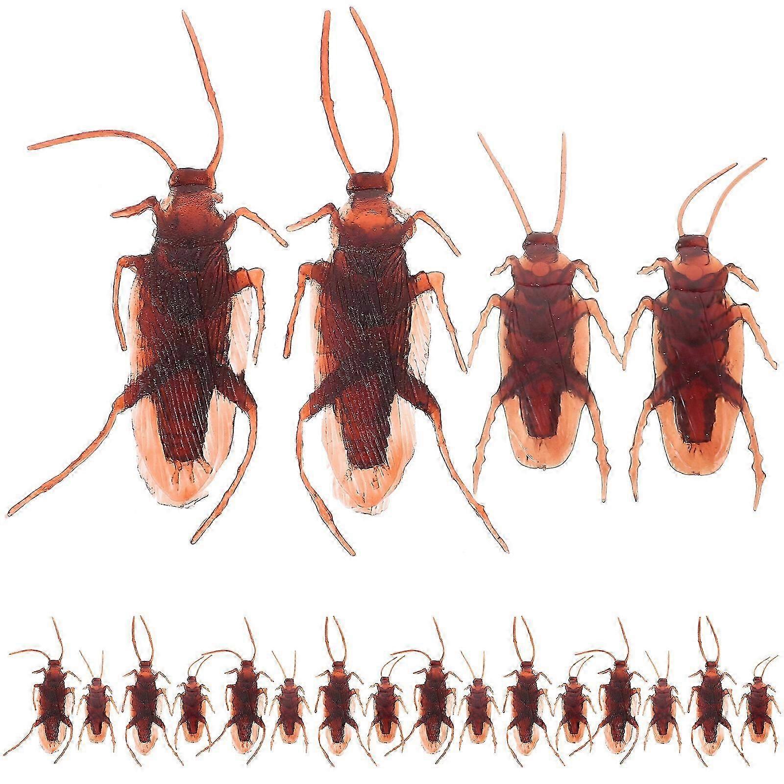 100pcs Halloween Party Prank Cockroach Props Artificial Realistic Cockroach Models Trick Toys
