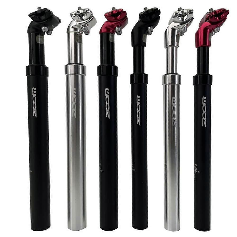 Zoom Bike Suspension Seatpost Aluminum Replacement Post with Adjustable Clamp and 14mm Offset for Comfort and Performance